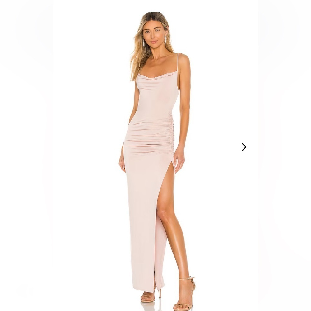 Lovers and Friends Odessa Gown nude pink slip dress maxi Revolve M